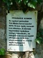 Alcsutdobozi arboretum - Palmahazi romok - informacios tabla